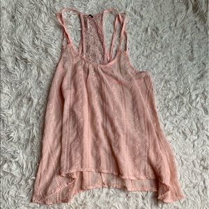 Flowy pink tank top